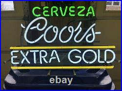 Cervesa Coors Extra Gold 17x 26 Vintage Neon Sign, Beer, Rare Design