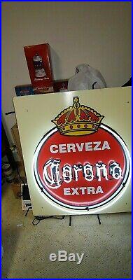 Cerveza Corona Extra Vintage Neon Sign. 35 x 32 RARE NEW IN BOX