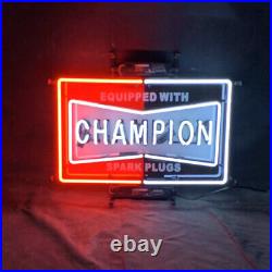 Champion White Neon Light Sign Vintage Style Apartment Bar Game Room Decor Lamp