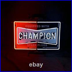 Champion White Neon Light Sign Vintage Style Apartment Bar Game Room Decor Lamp