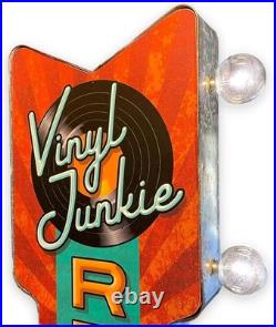 Chic Retro-Inspired Record Shop Marquee Sign Double-Sided LED Light 26x3 Chic Retro-Inspired Record Shop Marquee Sign Double-Sided LED Light 26x3