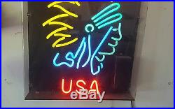 Chippewa Boots USA Vintage NEON Sign Advertising Display. 32x21. American Indian