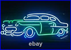 CoCo Vintage Old Car Auto Dealer Garage 20x16 Neon Sign Bar Beer Light Gift