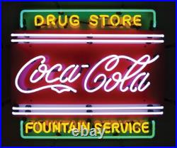 Coca Cola Drug Store Fountain Service 36 Neon Lamp Light Sign HD Vivid Printing