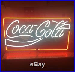 Coca-Cola Enjoy Neon Light-Up Sign Vintage Used Nice Condition 26x14