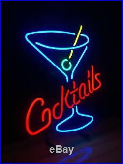 Cocktail Cup Wall Gift Neon Sign Boutique Vintage Store Custom Porcelain Beer