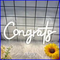 Congrats Neon Sign 20x10 Light Man Display Vintage Party Gift Wall Decor