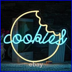 Cookies Flex Neon Sign 24x24 Light Man Display Vintage Shop Open Wall Decor