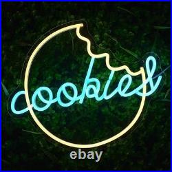 Cookies Flex Neon Sign 24x24 Light Man Display Vintage Shop Open Wall Decor
