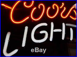 Coors Light Beer Neon Bar Sign 2003 Vintage