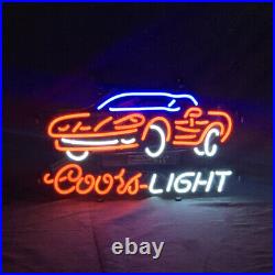 Coors Light Car Auto Vintage Glass Neon Light Sign Decor Bar Garage Room 17