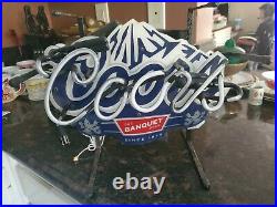 Coors Neon Lighted Sign The Banquet Beer Light 14x11 bar rare vintage original