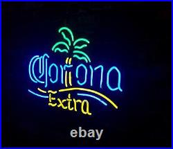 Corona Palm Tree Vintage Hand Craft Neon Sign Light Bar Boutique Wall Window