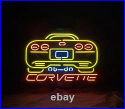 Corvette Auto Vintage Neon Sign Display Real Glass Eye-catching Decor