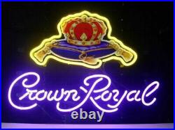 Crown Whiskey Neon Sign Vintage Style Bar Restaurant Custom Eye-catching 17x14
