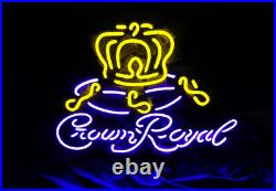 Crown Whiskey Vintage Style Neon Sign Beer Bar Club Man Cave Handcraft 16x14