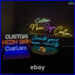 Custom LED Neon Acrylic Sign Wall Light Home Decor Vintage Beer Bar Logo Signs