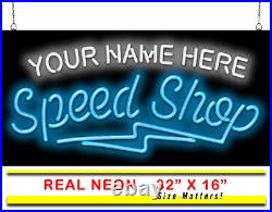 Custom Name Speed Shop Neon Sign Jantec 32 x 16 Vintage Christmas Gift
