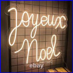 Custom Neon Sign Joyeux Noel Vintage Neon Signs Light for Home Room Wall Decor