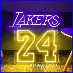 Custom Neon Sign LAKERS 24 Vintage Neon Night Light For Home Bedroom Wall Decor
