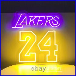 Custom Neon Sign LAKERS 24 Vintage Neon Night Light For Home Bedroom Wall Decor
