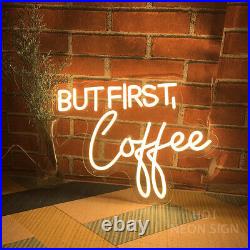Custom Neon Signs BUT FIRST COFFEE Vintage Neon Light for Room Home Wall Decor