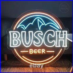 "Busch Beer" Bar Deer Sign Vintage Workshop Home Wall Decor Neon Light Boutique 