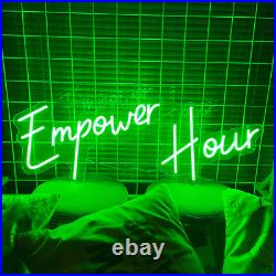 Custom Neon Signs Empower Hour Vintage Sign Night Light for Home Room Shop Decor