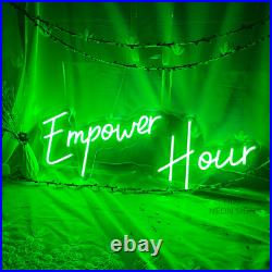 Custom Neon Signs Empower Hour Vintage Sign Night Light for Home Room Shop Decor