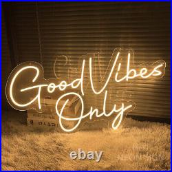 Custom Neon Signs Good Vibes Only Vintage Neon Light for Room Wall Wedding Decor