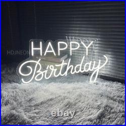 Custom Neon Signs Happy Birthday Vintage Neon Light for Room Party Wall Decor