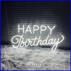 Custom Neon Signs Happy Birthday Vintage Neon Light for Room Party Wall Decor