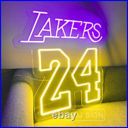 Custom Neon Signs LAKERS 24 Vintage Neon Night Light For Home Bedroom Wall Decor