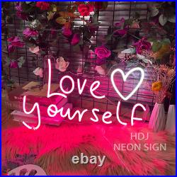 Custom Neon Signs Love yourself Vintage Neon Sign LED Night Light for Home Wall