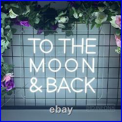 Custom Neon Signs TO THE MOON & BACK Vintage Neon Signs for Home Wall Decor