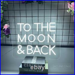 Custom Neon Signs TO THE MOON & BACK Vintage Neon Signs for Home Wall Decor