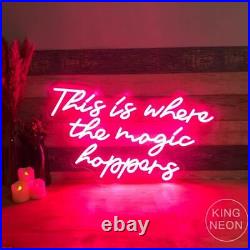 Custom Neon Signs This is where the magic happens Vintage Sign for wedding Decor
