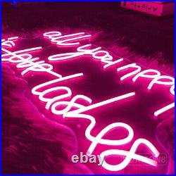 Custom Neon Signs all you need is love lashes Vintage Light for Party Wall Decor