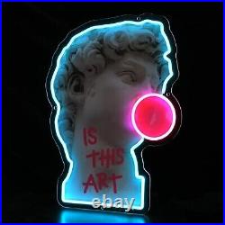 David Blowing Gum Wall Decor LED Neon Light Vintage Neon Sign for Bedroom &#6529