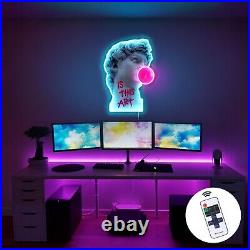 David Blowing Gum Wall Decor LED Neon Light Vintage Neon Sign for Bedroom &#6529