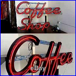 Details about Vintage 1950's COFFEE SHOP Antique Neon Sign / Channel Lettering
