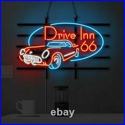 Drive Inn 66 Neon Sign Vintage Beer Cave Gift Lamp Bar Game Room