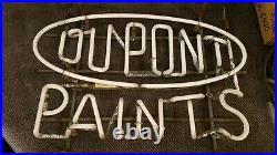 DuPont Paints Neon RARE Vintage Sign Chevrolet Ford Chrysler Chris-Craft