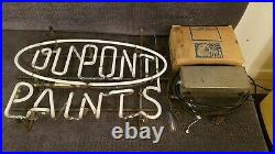 DuPont Paints Neon RARE Vintage Sign Chevrolet Ford Chrysler Chris-Craft