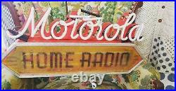 EXTREMELY RARE VINTAGE 1930s MOTOROLA HOME RADIO NEON SIGN