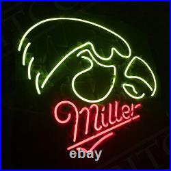 Eagle Miller Neon Light Sign Artwork Vintage Home Bistro Decor Real Glass 24