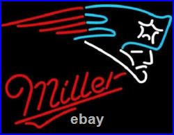 England Patriots Miller Custom Neon Light Sign Vintage Window Visual Lamp 19