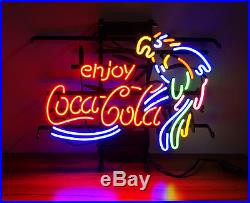 Enjoy Cola Parrot Neon Light Pub Club Sign Beer Bistro Patio Vintage Man Cave