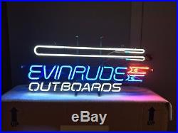 Evinrude Outboard vintage, rare NEON sign, NEW in box