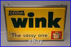 Excellent Vintage Neon Drink Wink Canada Dry Display Sign Mid Century Sassy